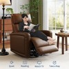 Manual Recliner, Simulated Leather Sofa Rocking Chair with 360° Swivel, Living Room Armchair with Adjustable Backrest and Footstool,  Concealed Pull - 4 of 4