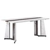 CAVINAS Industrial Rustic Dining Table with Dual-Color Top, 70.9" Rectangular Large Dining Table for 8, Marble Grain Waterproof Large Desk - 4 of 4