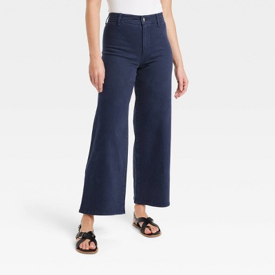 Women's High-rise Straight Ankle Chino Pants - A New Day™ Blue 10