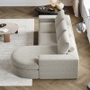 Modern Curved Chenille Sectional Sofa with Chaise Lounge, Convertible L-Shaped 3-Seat Modular Couch for Living Room & Bedroom–The Pop Home - 3 of 4