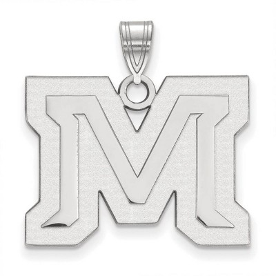 Black Bow Jewelry 10k White Gold Montana State Bobcats NCAA Large Pendant