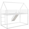 Twin Over Twin House Bunk Bed With Built-in Removable Ladder, Metal Twin Size Bunk Bed, Metal Frame Bunk Bed Frame With Ladders - 3 of 4