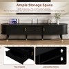 Bella Depot Fluted Wooden TV Stand for TV up to 80", Mid-Century Media Console with Sliding Tambour Door for Living Room - 4 of 4