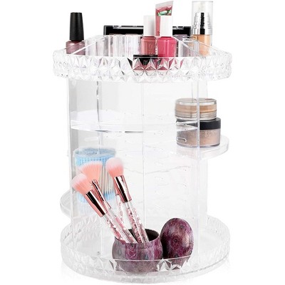 Glamlily 360 Degree Rotating Makeup Storage Shelf, Cosmetic Organizer (10.75 x 14 in)