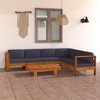 vidaXL Wooden Lounge Set Dark grey and natural wood - 2 of 4
