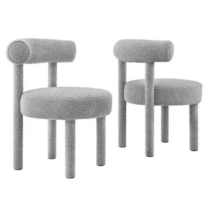 Modway Toulouse Boucle Fabric Dining Chair - Set of 2 - 1 of 4