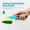 Dishwand Handle with Heavy Duty Sponge Refills, Non-Scratch Dishwashing Brush with Soap Control Dispenser for Kitchen Cleaning - 3 of 4