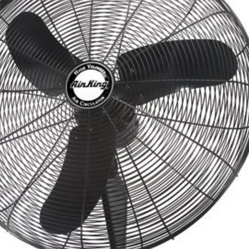 Air King 30 Inch 1/4 Horsepower 3-Speed Indoor Industrial 90-degree Oscillating Steel Wall Mount Fan for Schools, Gyms, Warehouses, and Plants, Black, 2 of 7