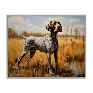 Stupell Industries White Spotted Bird Dog Framed Giclee Art - 1 of 4