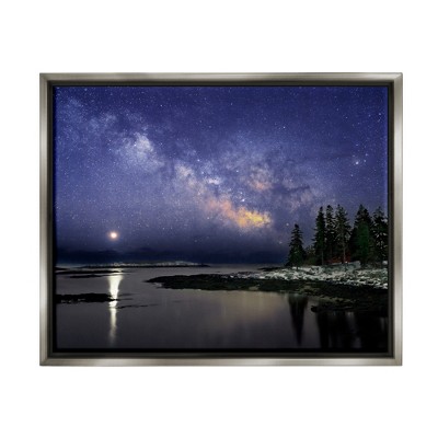 Stupell Industries Galaxy Stars Over Coastal Winter NightFloater Canvas Wall Art