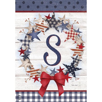 Briarwood Lane Everyday Garden Flag 12x18 For Outdoor American Wreath Monogram S Garden Flag Flags For Outside