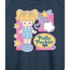 Women's - Polly Pocket - Polly Pocket Grid Lightweight French Terry Wide Neck Long Sleeve Shirt - 2 of 4