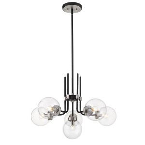 Z-Lite Parsons 6 - Light Chandelier in  Matte Black/Brushed Nickel - 1 of 2