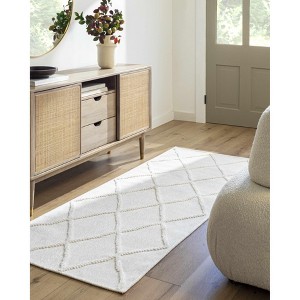Hauteloom Amani White Washable Area Rug - 1 of 4
