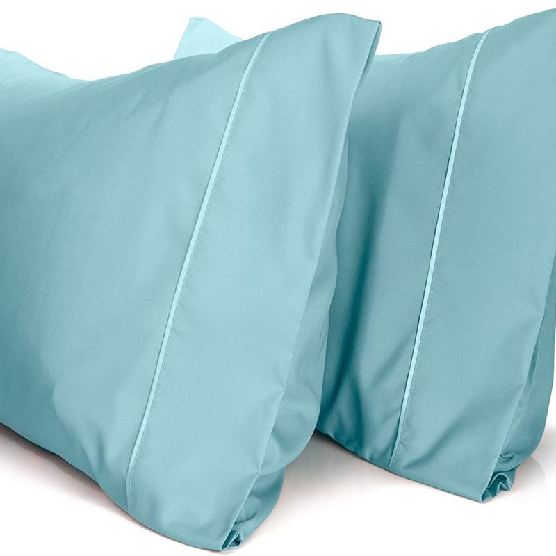 2PC Rayon From Bamboo Solid Performance Pillowcase Set - Luxclub, 1 of 5
