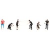 "Pro Wrap" 6 piece Diecast Figure Set (6 Figures) Limited Edition for 1/64 Scale Models by American Diorama - 2 of 4