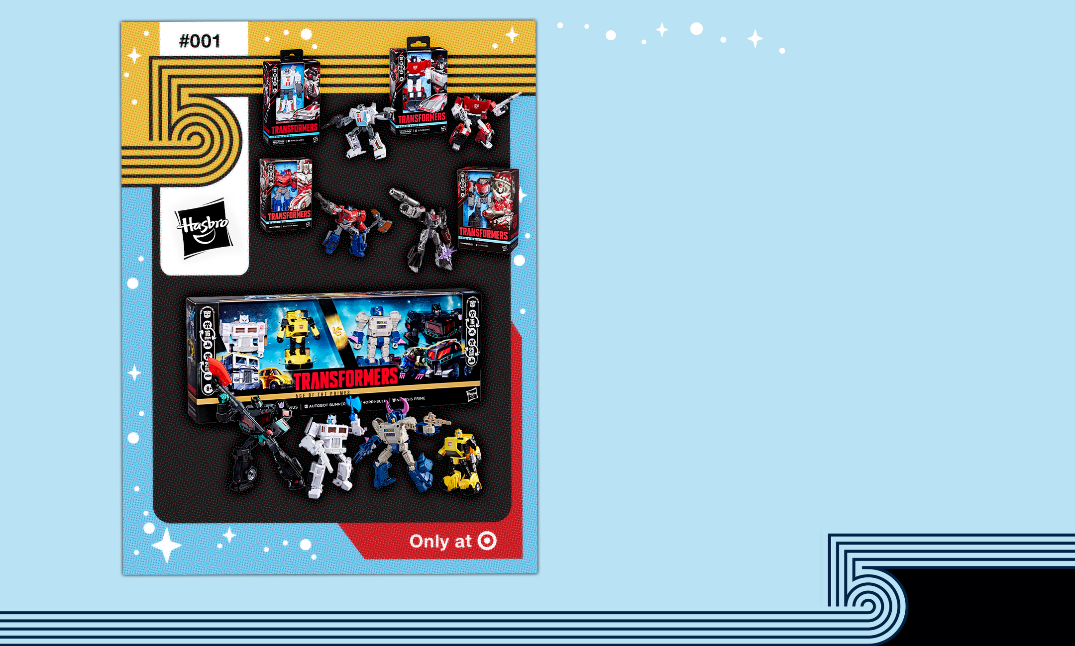 #001, 5, Hasbro, Only at Target