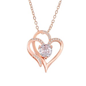 Anna-Kaci Zircon Crystal Rhinestone Jewelry Heart Pendant Necklace Perfect for Wife on Wedding Anniversary, Valentine's, or Mother's Day - 1 of 4