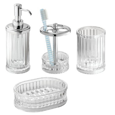 Alston Bath Accessory Set - Clear - InterDesign