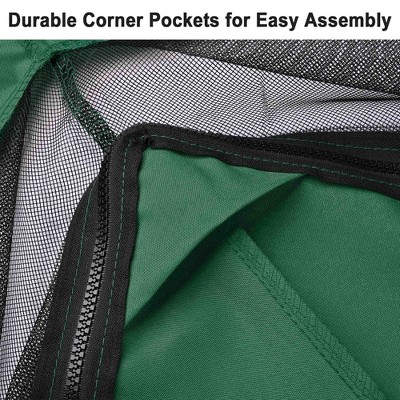 Green Polyester 10'x10' Dual-Tier Gazebo Canopy Replacement