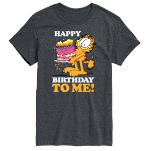 Men's - Garfield - Happy Birthday To Me Short Sleeve Graphic T-Shirt - 1 of 4