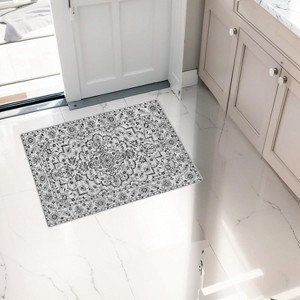 Boho Area Rug,Machine Washable Ultra-Thin Low-Pile Floral Carpet Non-Slip Soft Indoor Rug for Living Room & Bedroom - 1 of 4