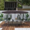 CASAINC 15 ft. Double-Sided Twin Market Umbrella with Base - 2 of 4