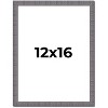 PosterPalooza | Textured Grey Picture Frame - UV Acrylic, Foam Board Backing, Hanging Hardware - 2 of 4