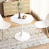 31.5" Mid-Century Modern Tulip Dining Table, Round Pedestal Table for 2-4, Small Kitchen or Coffee Table, Metal Base - 3 of 4