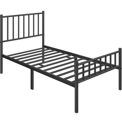 Yaheetech Metal Platform Bed Frame with Spindle Headboard and Footboard
