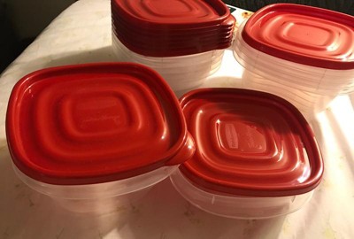 Rubbermaid TakeAlongs Food Storage Containers, 52 Pieces, Ruby Red