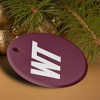 West Texas A&M Primary Logo Porcelain Holiday Christmas Tree Ornament - 4 of 4