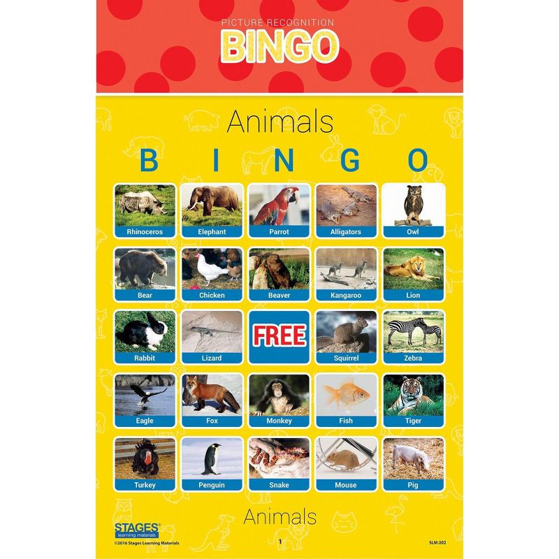 Stages Learning Materials Picture Recognition Bingo Games, Set of all 5, 5 of 6