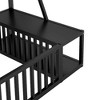 CAVINAS Twin/Full Size Versatile Floor Bed for Toddlers,Kids Bed with Desk & Storage Shelves,Toddler Floor Bed for Girls&Boys,No Box Spring Needed - 3 of 4