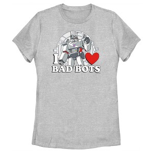Women's Transformers Megatron I Love Bad Bots T-Shirt - 1 of 4