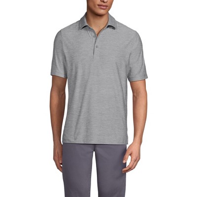 Lands' End Men's Short Sleeve Performance Pieced Yoke Hybrid Polo