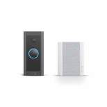 Ring 1080p Wi-Fi Video Doorbell Wired Doorbell and Chime – Black