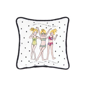 C&F Home Just Want To Have Fun Embroidered Small Petite Throw Pillow - 1 of 4