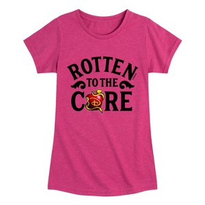 Girls' - Descendants - Rotten To The Core Apple Fitted Short Sleeve Graphic T-Shirt - 1 of 4