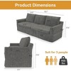 JUJABU 3-Seater 93" Slipcovered Upholstered Sofa with Removable Cover - 2 of 4