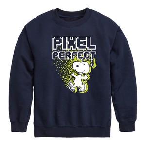 Boys' - Peanuts - Pixel Perfect Graphic Long Sleeve Fleece Sweatshirt - 1 of 4