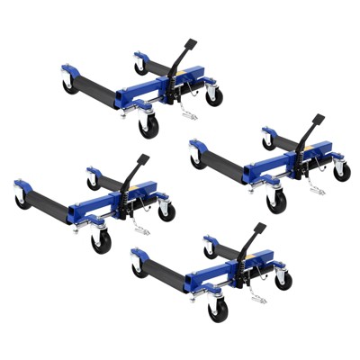 Car Wheel Dolly Jack Set, 6000LBS Capacity Wheel Dolly with Hydraulic Tire Jack, Heavy Duty Rollers with Foot Pedal for Tire Auto Repair Moving