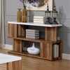 Chetwood Open Shelf Sofa Table White - miBasics: Modern Console, Entryway Foyer Display, Storage - 2 of 3