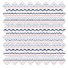  Bacati - Olivia Garland Coral/Navy Crib/Toddler Bed Skirt - 2 of 3