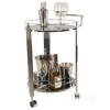 Round 2-Tier Serving Trolley 30" H – Chrome Frame – Tempered Glass Shelves By Old Modern Handicrafts - 4 of 4
