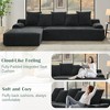 QingMoon 110" L-Shape Sectional Sofa, 4 Seat Boneless Couch, Velvet Upholstered Compressed Sofa with 5 Pillows for Living Room, Bedroom - 4 of 4