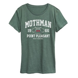 Women's - Instant Message - Mothman Collegiate Short Sleeve Graphic T-Shirt - 1 of 4