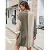BLUEMING Womens Button Down Dress Corduroy Long Shaket Block Collar Neck Coat Corduroy Long Jackets - 2 of 4