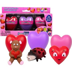 SCS Direct Super Grow Eggs Heart Shaped Valentine's Day Eggs 3pack- Great for Party Favors, Gifts, Educational Toys - 1 of 4