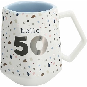 Pavilion Gift Company - Hello 50 - 17 oz Geometric Cup - Drinkware - 1 of 1